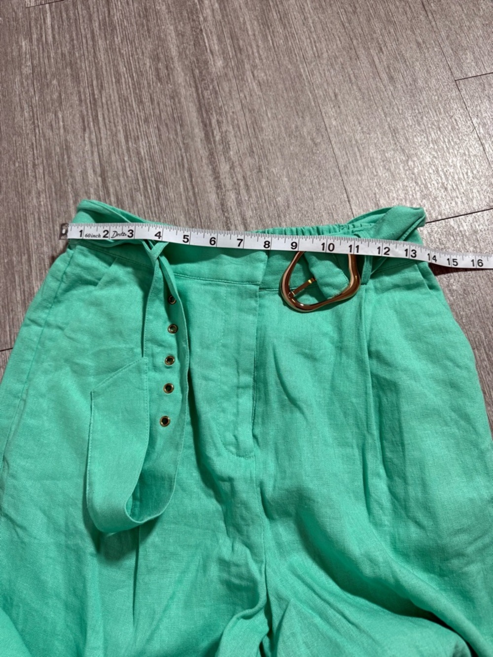 House of Harlow Linen Wide Leg Pants Coastal Grandma Resort Belted Flowy Beachy - Picture 5 of 9